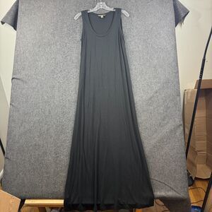 Tommy Bahama Maxi Dress Women's Medium Black Tank Jersey Long Stretch Sleeveless